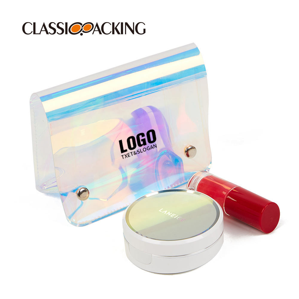 Fábrica al por mayor bolso cosmético simple impermeable color mágico lavado bolsa artículos de tocador traje de viaje bolsa cremallera logotipo imprimible