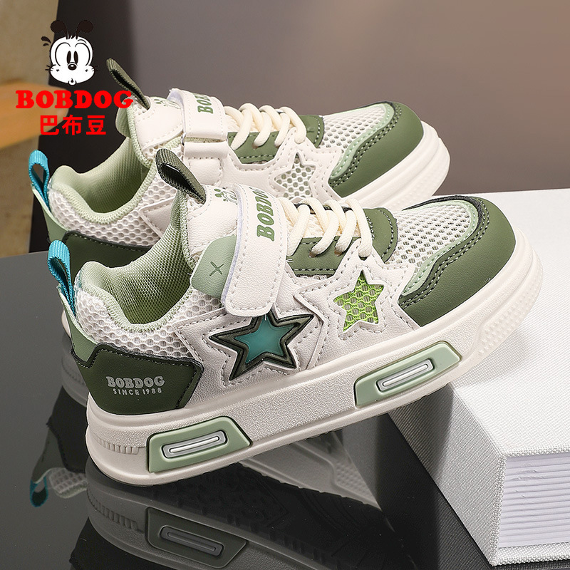 Babudou zapatos para niños verano de una sola red transpirable para niños medianos y grandes zapatos deportivos ligeros de suela blanda para niños al por mayor