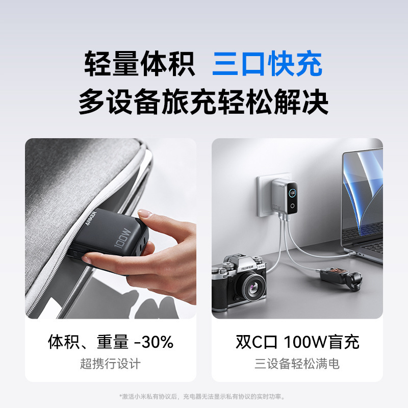 ANKER アンカー スマートディスプレイ充電器 Lite100W 窒化ガリウム充電器 携帯電話 タブレット ノート マルチポート急速充電 B121B|undefined