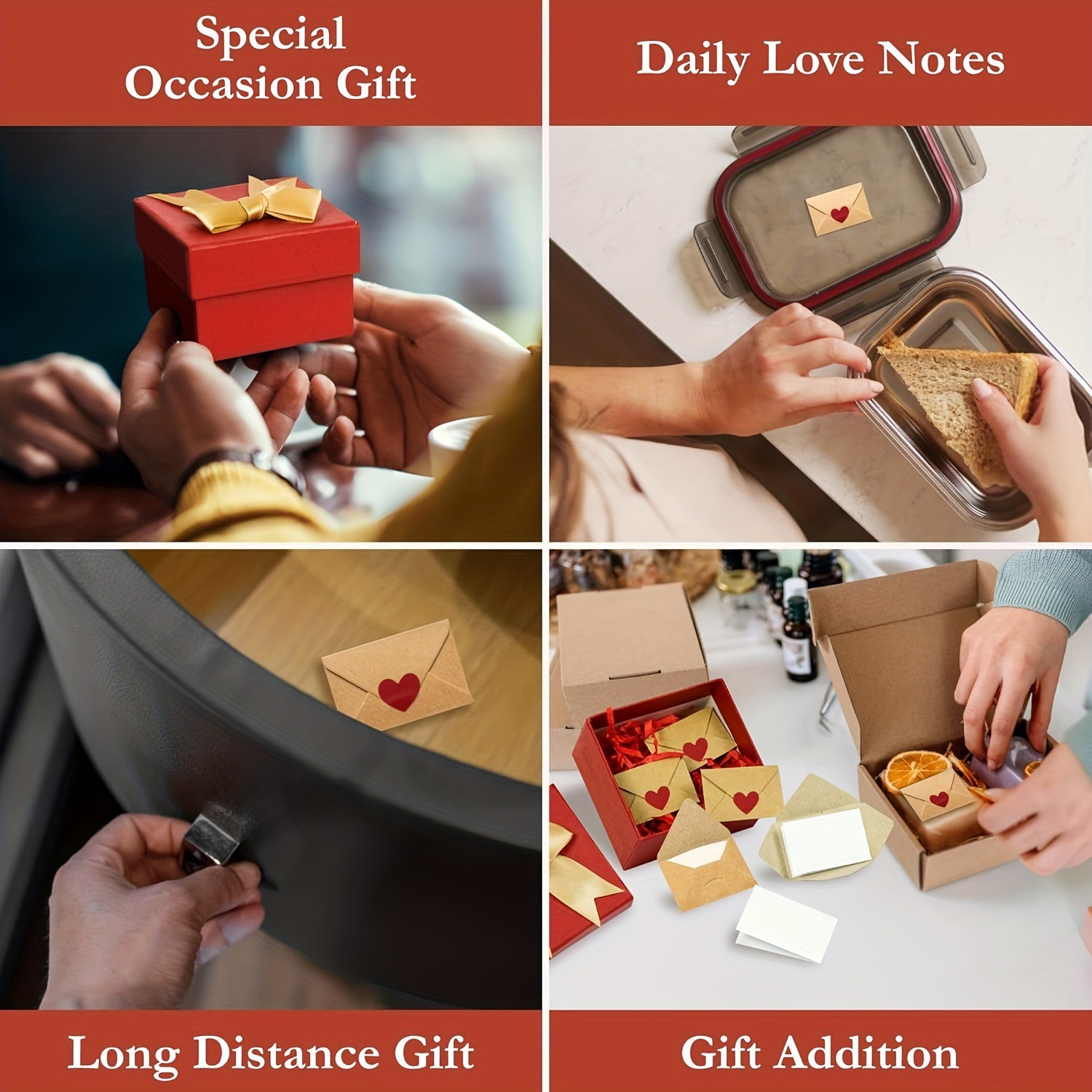 Pegatinas de corazones en mini sobres, las más vendidas de Amazon para tarjetas de San Valentín, una pequeña nota de amor para él o ella._voghion.com