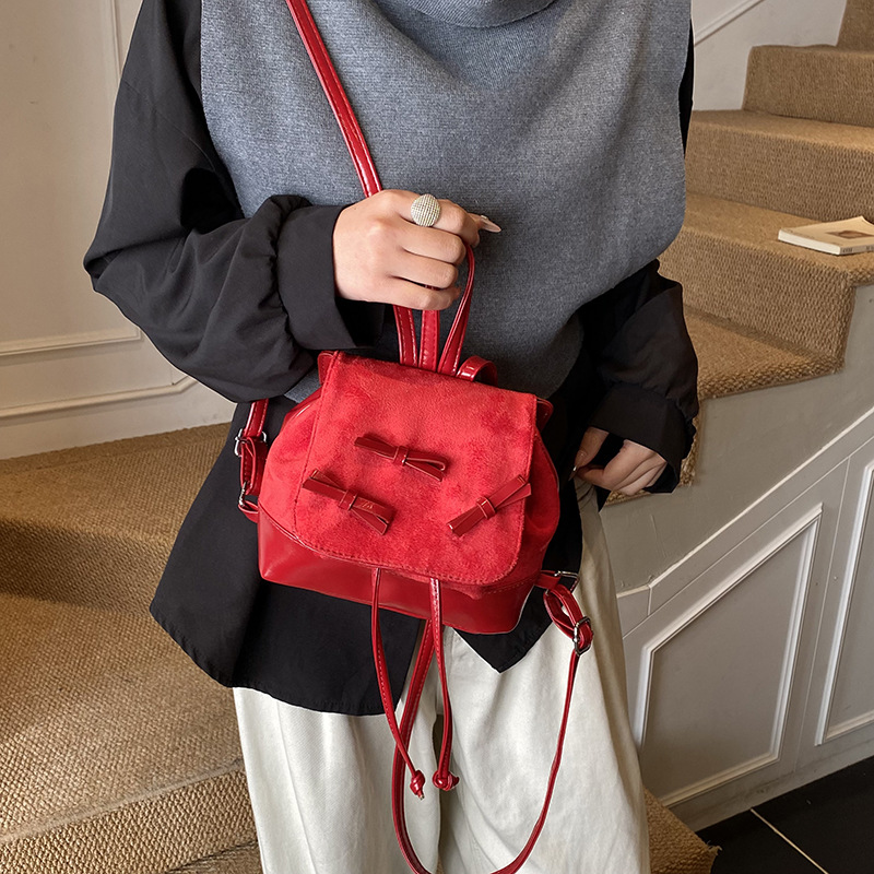 Mochila de mujer de arco encantador estilo estilo mirad color bolsas escolares nuevas mochilas infantiles moda