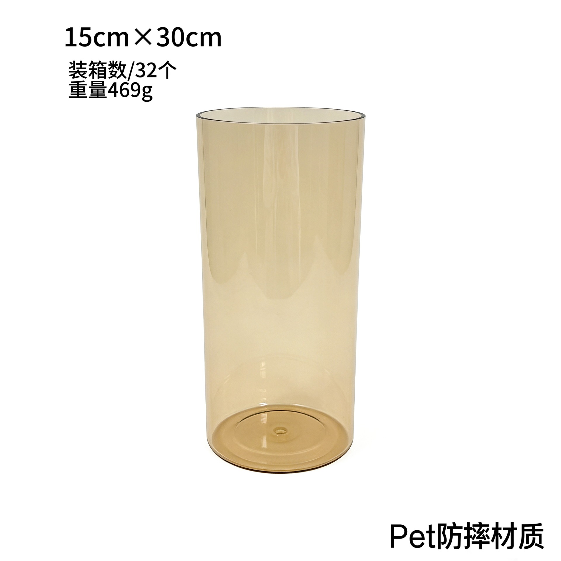 Ventas directas de fábrica Cubo de flores de despertar de acrílico Agua profunda Cubo alto Florería Florería Cubo de flores Plástico Grande Francés transparente