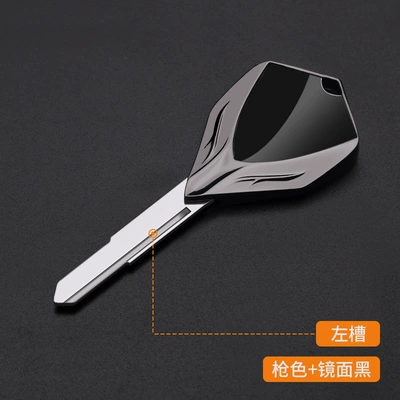 Motorcycle Key blank suitable for - gunmetal-mirror-black-ymh051l