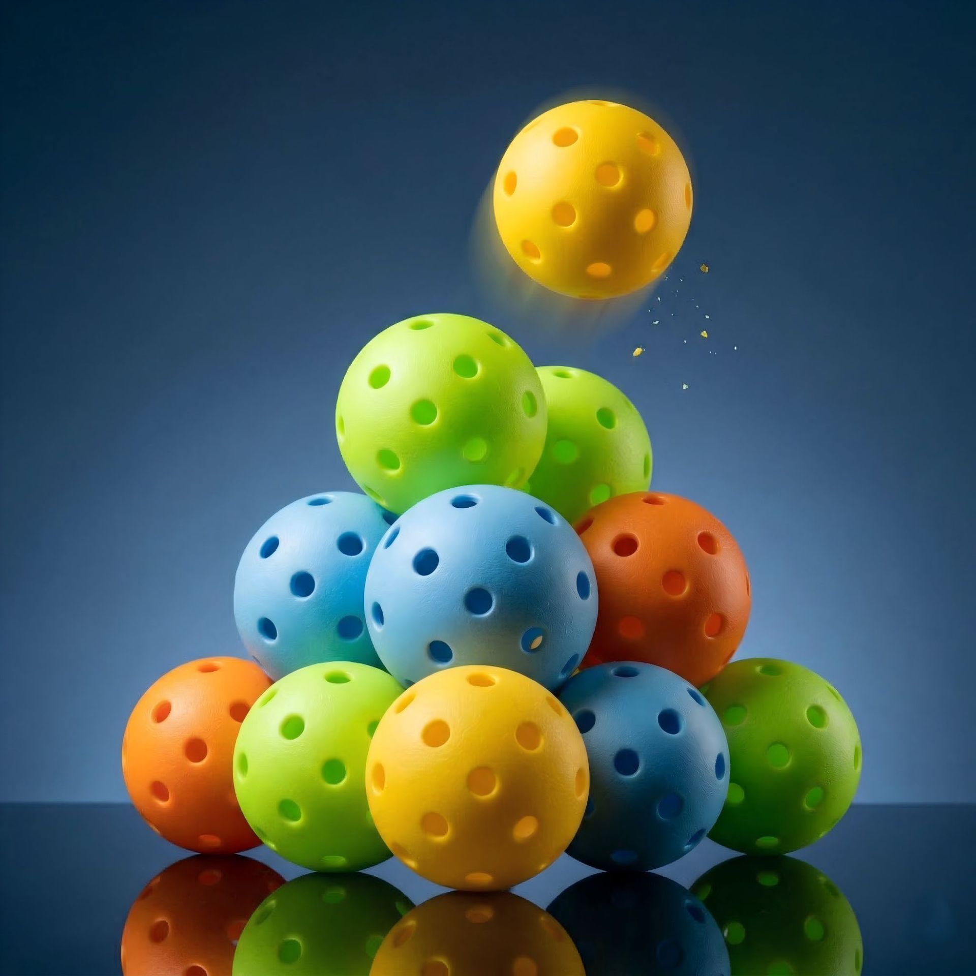Pickleballs 26-Hole 40-Hole Tpe Injection-Molded Indoor and Outdoor Professional Competition Balls Direct from the Manufacturer