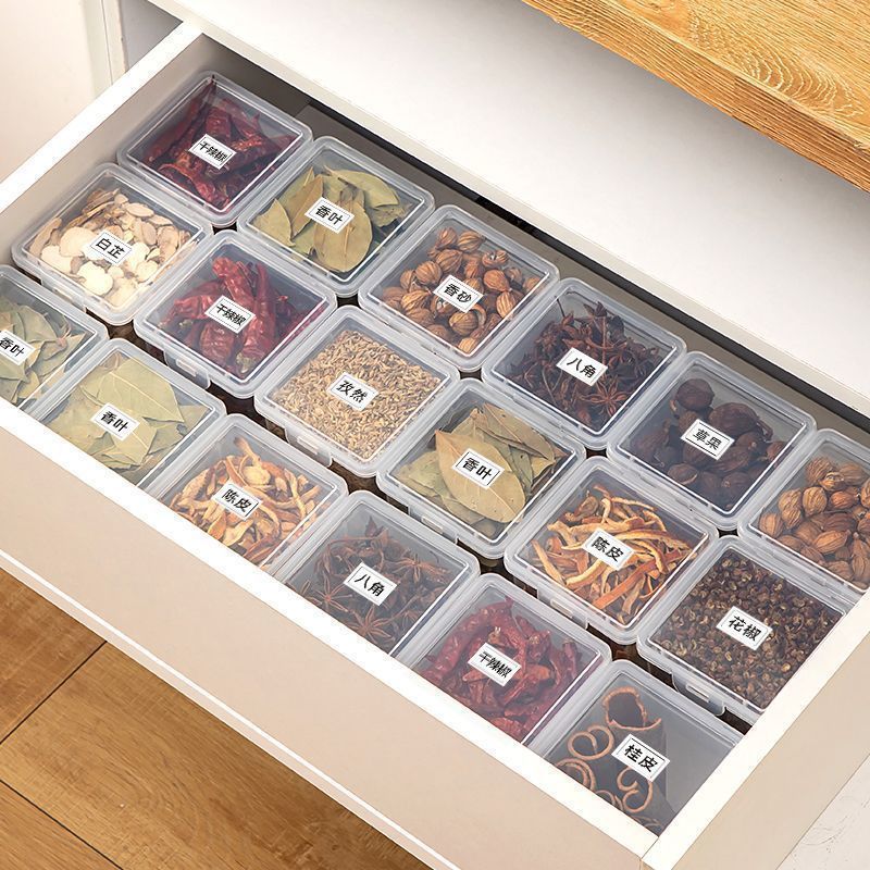 厨房香料收纳盒桂皮八角花椒干辣椒分装调料罐五谷杂粮茶叶储物盒