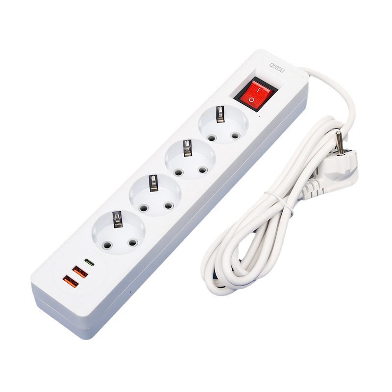 2USB + 1PD enchufe tablero enchufe multifunción enchufe multipuerto mayorista de estilo europeo