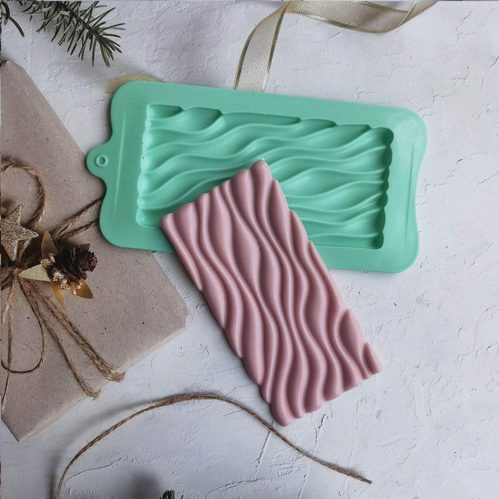 Molde de chocolate ondulado molde molde de jalea pudín molde de vela