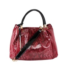 外贸复古单肩包时尚潮流皮包通勤托特包小众设计百搭蛇纹女腋下包