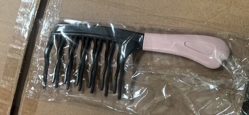 厂家批发网红大弯梳头皮按摩梳男士油头梳子卷发造型梳排骨梳子|undefined