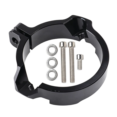 Off-road motorcycle exhaust pipe protector and clamp, suitable for KTM Husqvarna GASGAS two-stroke 250/300 models (Motorcycle exhaust pipe) - black-ktm-exhaust-port-protector