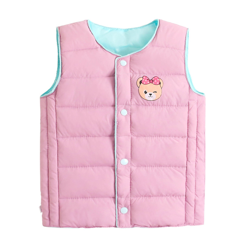 Chaleco de algodón para niños Chaleco de algodón ligero para niños Chaleco cálido para niñas Chaleco de bebé medio y grande niños Otoño e Invierno ropa exterior