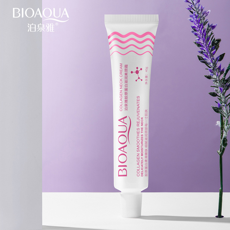 Boquanya colágeno hidratante crema hidratante para el cuello mejora líneas finas brillo piel crema para el cuello al por mayor