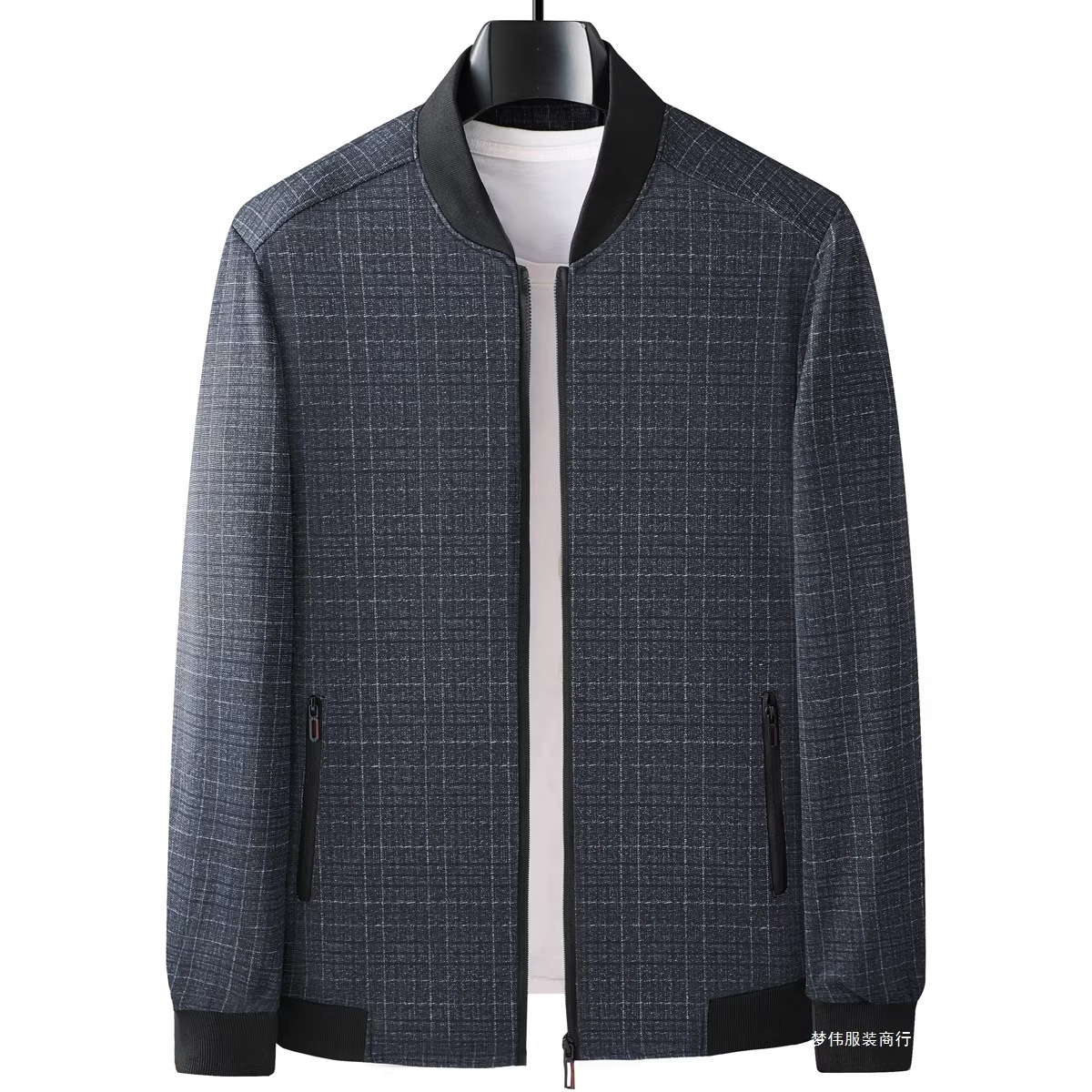 Dad's Autumn Coat Middle-aged Men's Spring and Autumn Old People's Casual Coat Middle-aged and Old People's Grandpa Men's Coat Mengwei