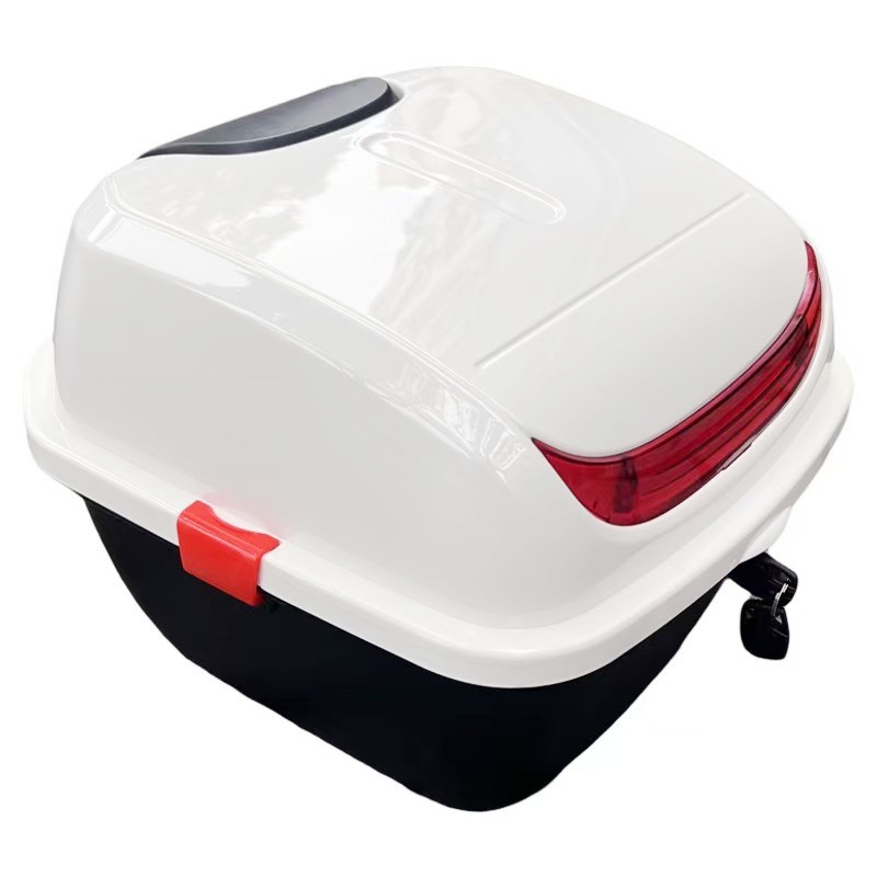 Electric car trunk battery car tail box universal large capacity waterproof storage box backrest changed to anti-shake double buckle tail box
