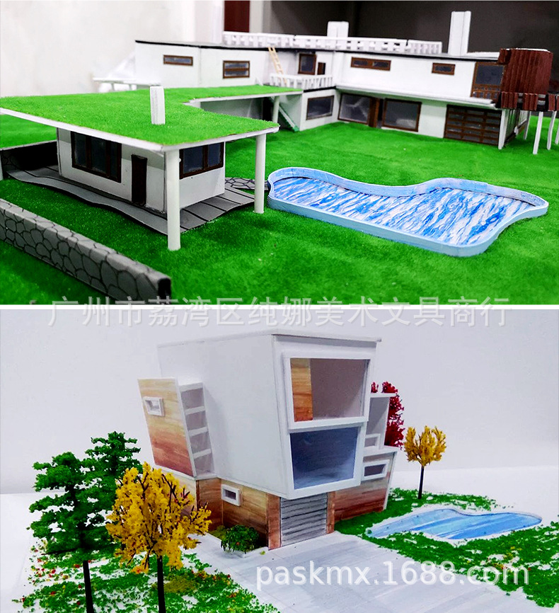 pvc雪弗板发泡板 环艺diy手工模型拼装材料广告硬包建筑沙盘-阿里巴巴