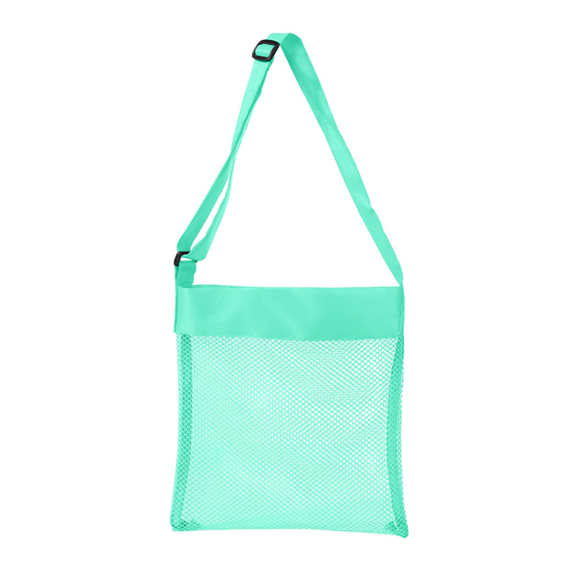 작은 사각 메시 백, 풀색 버클