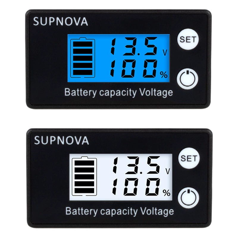 12V Вольтметр DC DC7-68V дисплей счетчика батареи 12V свинцово-кислотная батарея литиевая батарея Универсальный