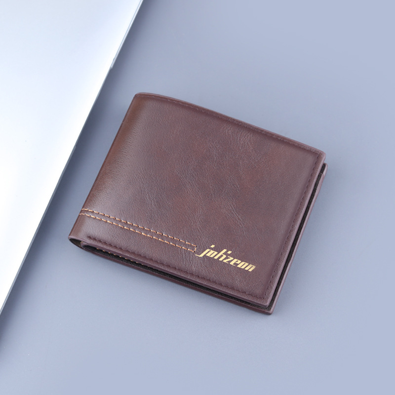 Nueva billetera corta titular de la tarjeta de los hombres cartera integrada de los hombres cartera corta de negocios cartera de los hombres con cremallera fábrica al por mayor