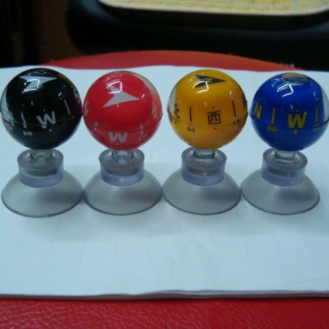 Поставка компас автомобиля присоски термометр из нержавеющей стали развлечения наружная сферическая адсорбция