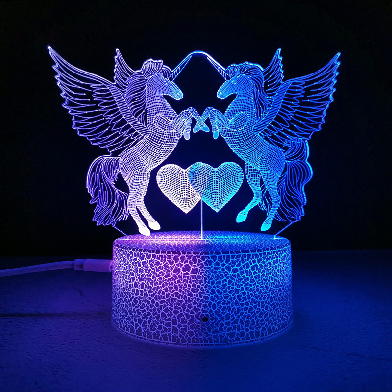 Direkte Herstellerverkauf Acryl 3D Nachtlicht Schlafzimmer Nachttisch Schreibtisch Touch-Kinder-Geschenk LED Nachtlicht Großhandel