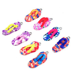 軟陶仿真拖鞋奶油滴膠手機殼美容手鍊鑰匙鏈掛件羊眼DIY手工配件