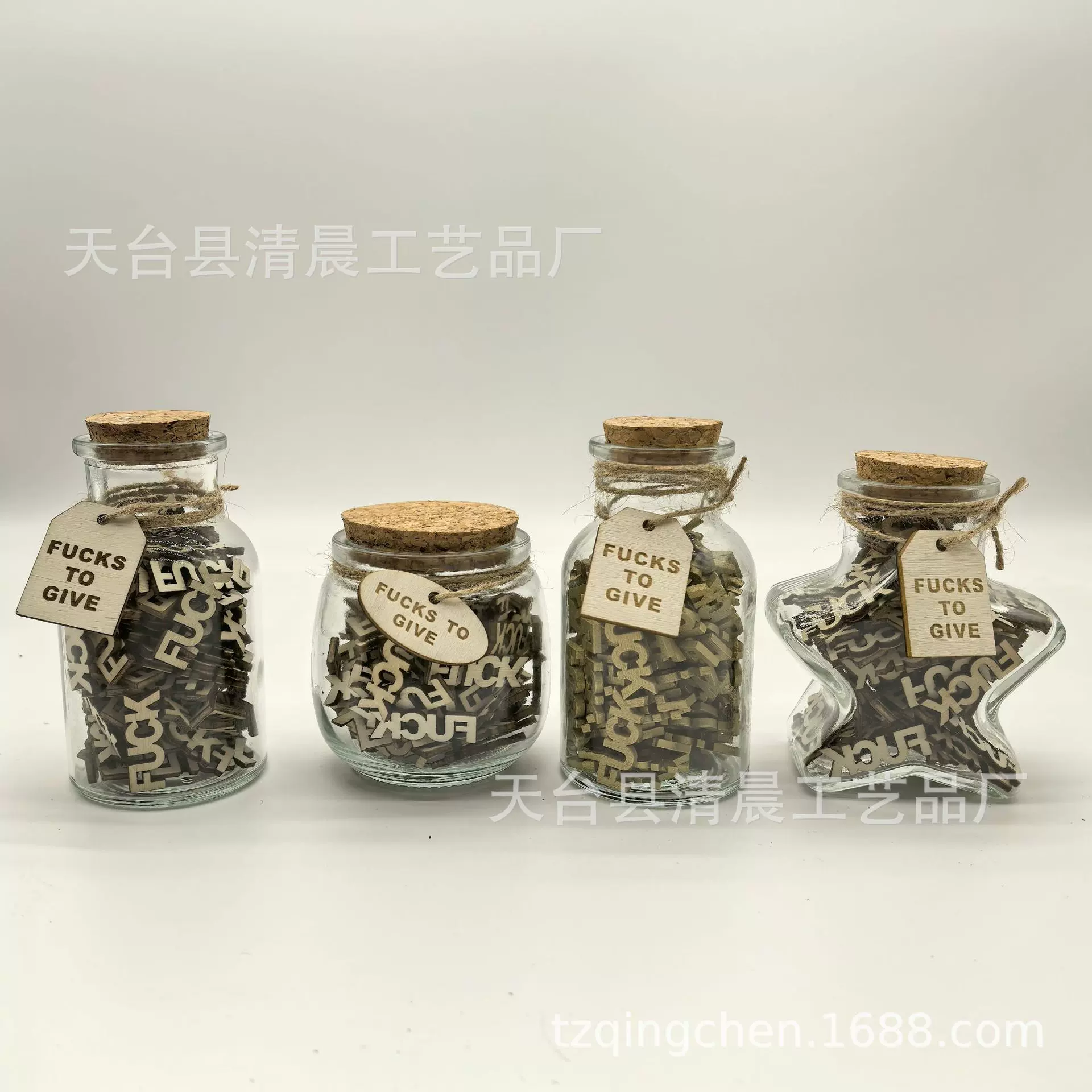 跨境新品 Fucks REFILLS坏心情发泄木质字母节日整蛊新奇礼物工艺
