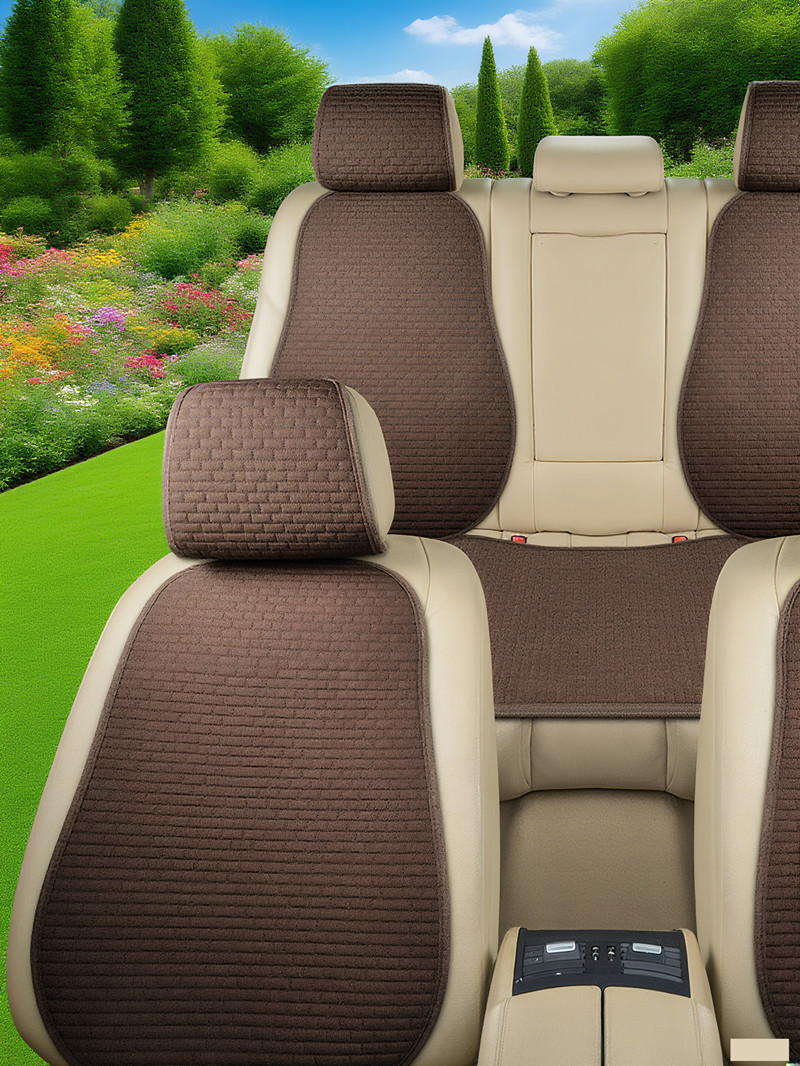 New Universal Linen Car Seat Cushion, Breathable Cotton-Linen Anti-Slip Seat Cover for All Seasons, Simple Design