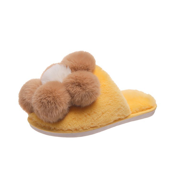 Flower Home Plush Cotton Slippers NSDFX81870