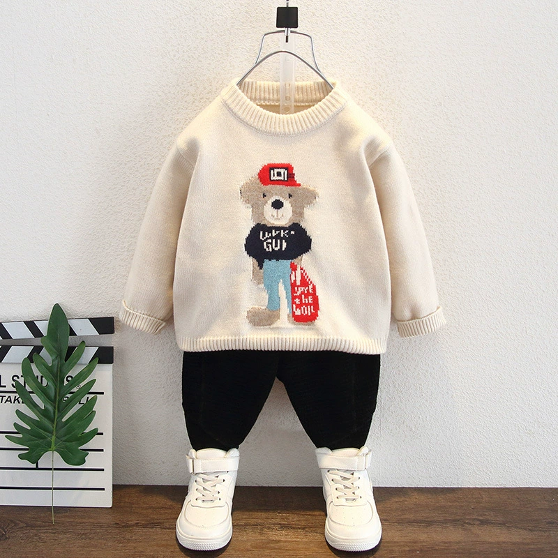 Summer clothing, demi-season sweater, children's thermal underwear, knitted down jacket, increased thickness