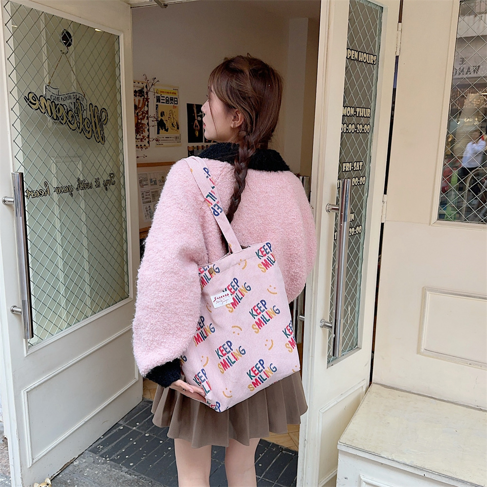 310241 Autumn and Winter single-shoulder bag, large capacity handbag, student cloth bag, 2023 Artistic women's Bag, Casual bag undefined