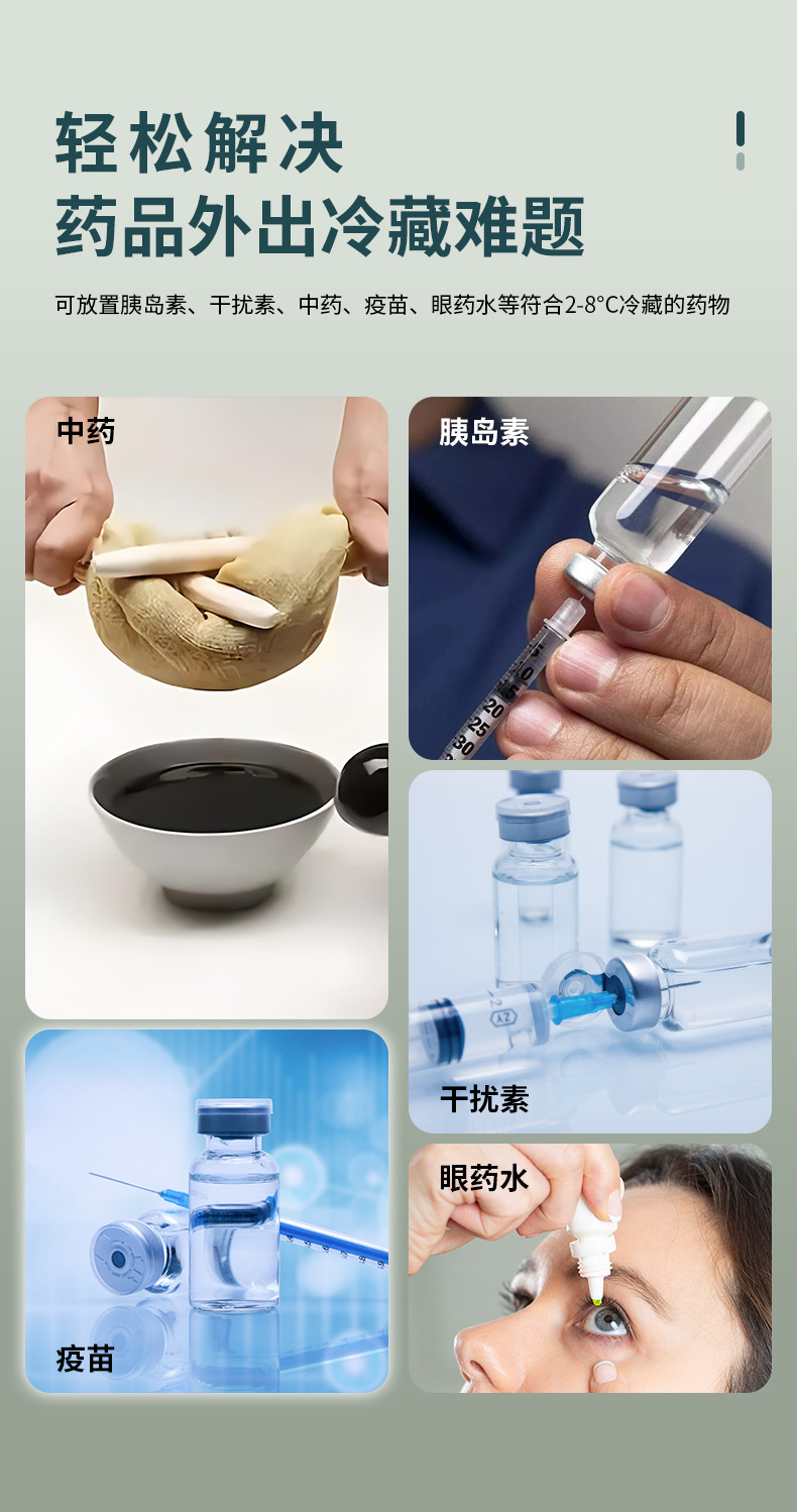 2025 New Insulin Small Refrigerator Car Mini Mobile Refrigerator Outdoor USB Refrigeration Insulin Refrigerator Cup