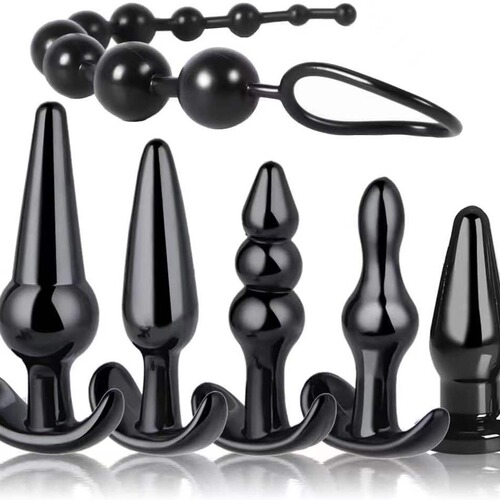 Amazon Sex Toys SM Backyard Silicone Anal Plug Set 6-piece Set 7-piece Set Adult Female Slave Training Sex Toy