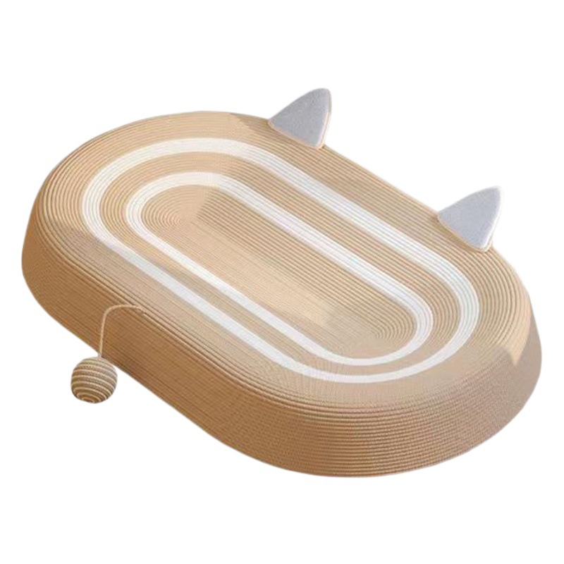 Gato ovalado tablero para rascar arena para gatos integrado gato grande cuenca para rascar gato rascarse arena gato molienda garra juguete resistente al desgaste sin caspa