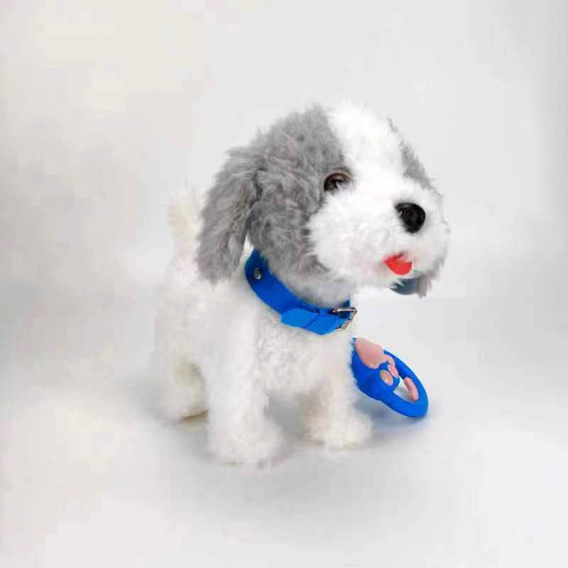 Fábrica al por mayor cuerda de tracción lamiendo la lengua del perro de juguete eléctrico de aprendizaje perro lamiendo la lengua cantando caminar perro eléctrico de peluche