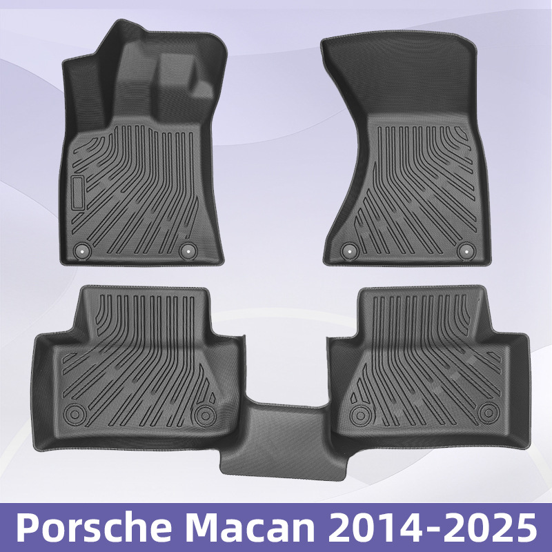 Para el Porsche Macan 2014 - 2025 TPE 3D para todo el tiempo Cojín de pie Cojín del maletero