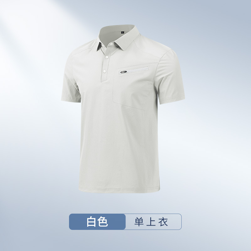 Camiseta de polo de golf de secado rápido para hombre de lujo ligero Camiseta de solapa Camiseta de polo de manga corta de gama alta deportiva Logotipo personalizado