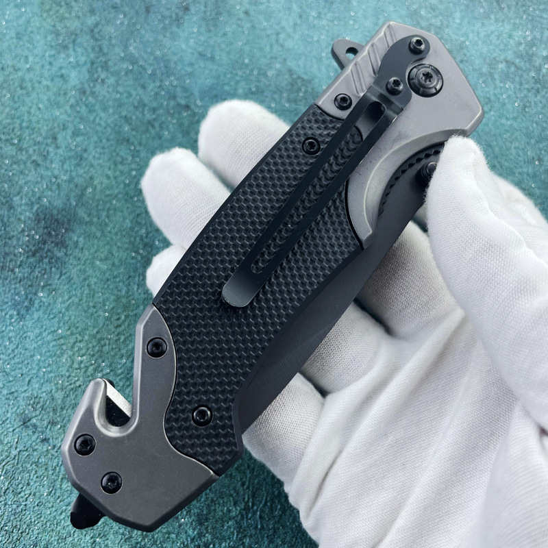Cuchillo al por mayor autodefensa de alta dureza cuchillo plegable multifuncional coche supervivencia al aire libre pesca cuchillo afilado de corte de fruta