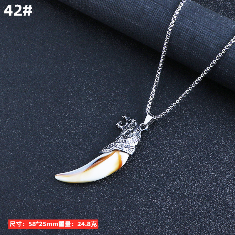 Hombres collar de titanio joyería acero aleación personalizada colgante ins hip hop calle suéter largo cadena accesorios colgantes