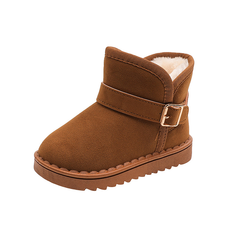 2023 inverno nuove scarpe per bambini scarpe di cotone per bambini stivali da neve per bambini ispessiti peluche stivali di cotone caldi e antiscivolo_voghion.com