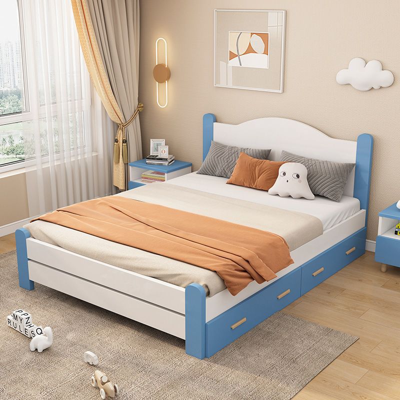 New Children's Bed for Boys, Home Preferred Children's Bed for Girls, Pink Double Bed, Single Side Sleeper Solid Wood Bed, Free Shipping