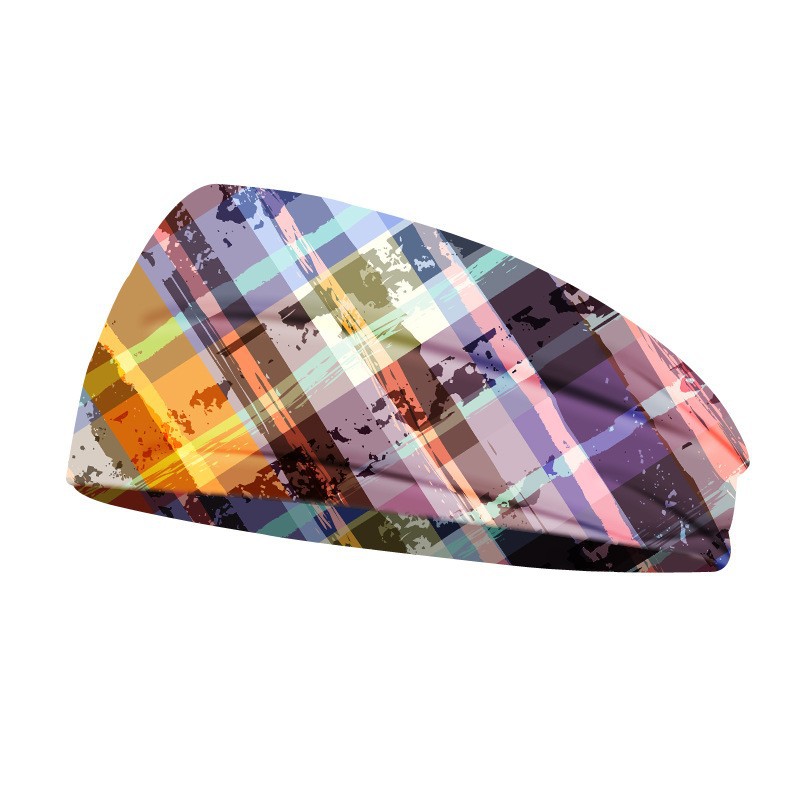 Nueva moda impresa elástica absorción de sudor turbante de cabello de yoga deportes para hombres y mujeres amplio borde tocado fuente fábrica al por mayor