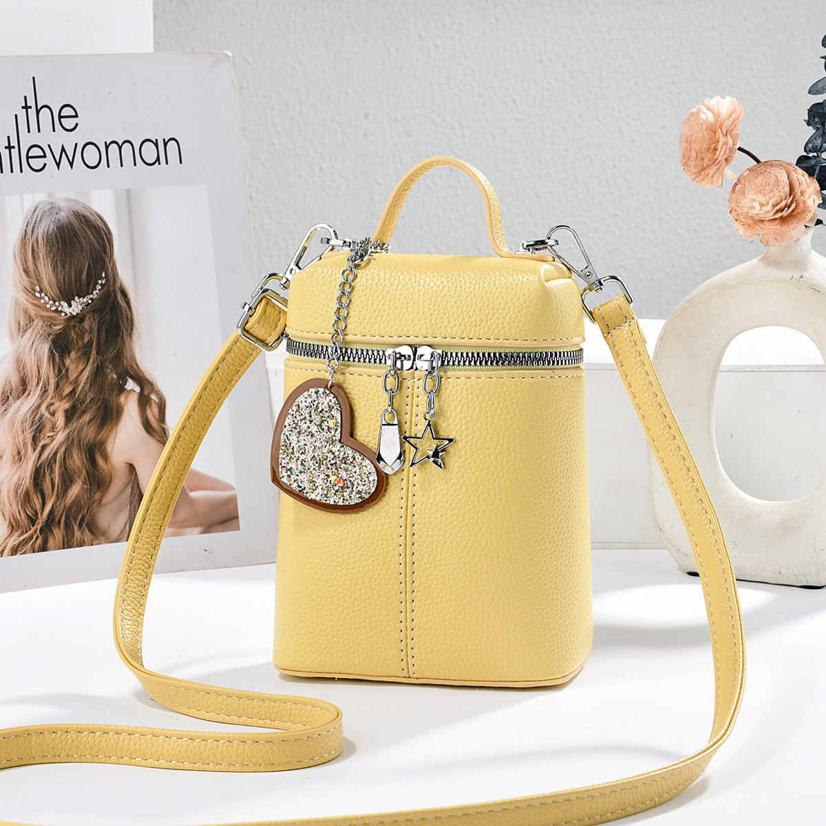 Exquisita mini bolso de cubo casual bolso de viaje diario de moda versátil mochila de hombro bolsas transfronterizas