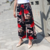 Summer bamboo ethnic trousers, skirt, for middle age, ethnic style, western style, plus size