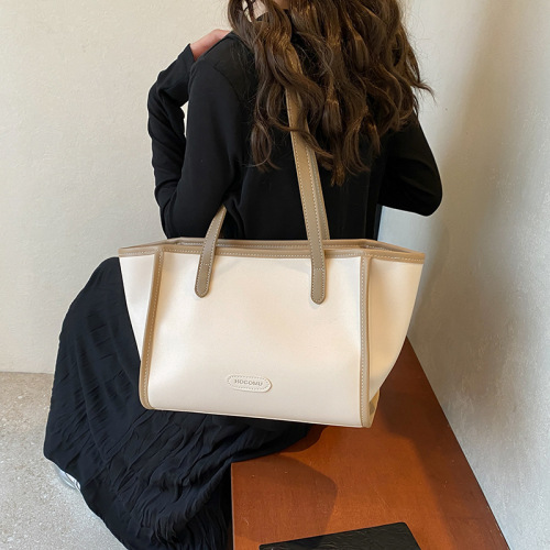 Women's Large Capacity Commuter Bag 2025 Trendy Fashion Simple Tote Bag High-end Retro Single Shoulder Large Bag