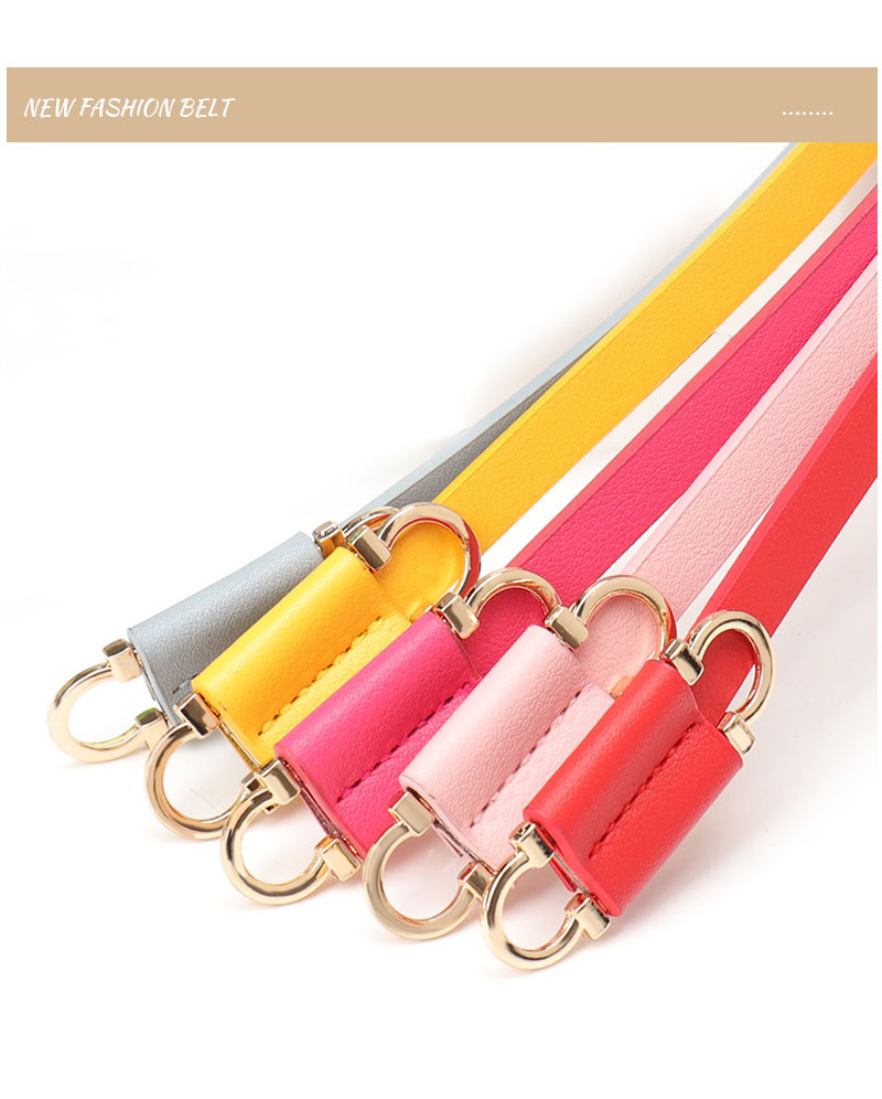 1 Piece Quantity Simple Style Solid Color Pu Leather Alloy Women's Leather Belts