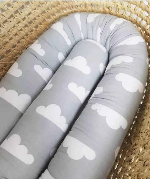 Gray cloud bed circumference