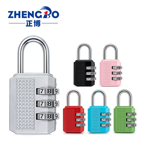 Outdoor luggage backpack anti-theft password lock, gym 3-digit cabinet door drawer zinc alloy password padlock