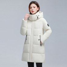 连帽羽绒棉服中年女装2025爆款时尚冬季加厚棉袄外套中长款棉衣
