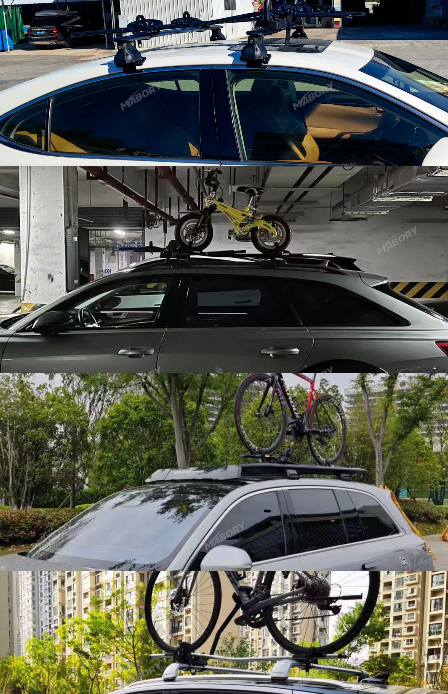 Suitable for Car Roof-Mounted Bicycle Racks, Luggage Racks, Mountain Road Bicycle Roof Bicycle Placement