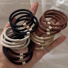 高弾性黒髪ゴムヘアバンド女性韓国風シンプルヘアゴム多用途耐久性ポニーテールヘアアクセサリー